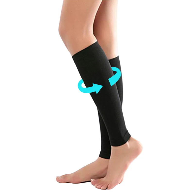 

LOOZYKIT 2020 Women Calf Sleeve Relieve Leg Elastic Socking Compression Slimming Leg Warmers Cycling Protective Yoga Sport Socks