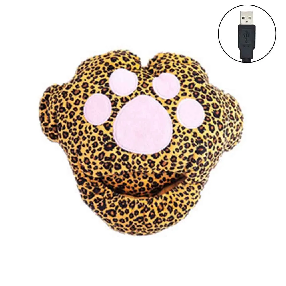 Leopard Print Домашний обогреватель для ног, для комнаты, портативный, офисный, электрический, с подогревом, мягкий, расслабляющий, короткий, плюшевый, зимний, теплый, быстрая зарядка через usb, для общежития - Цвет: Leopard Print