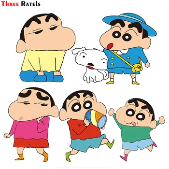 

Three Ratels FC793 cute anime Crayon Shin-Chan stickers for refrigerator&computer car sticke r motorbike decal Auto decoration