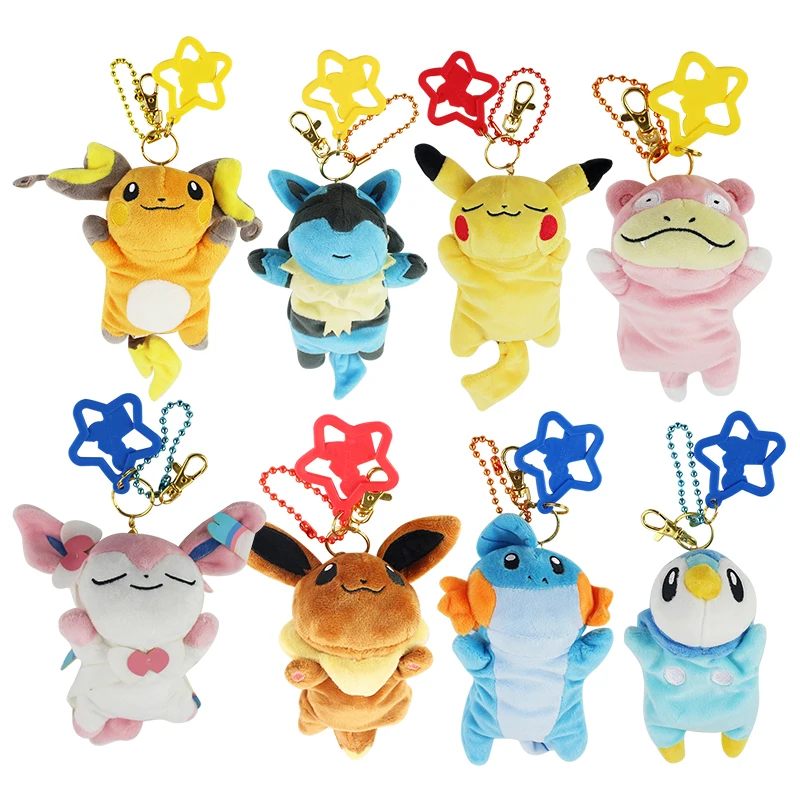 17 см Sylveon Eevee Espeon Umbreon мягкая плюшевая игрушка брелок мультфильм маленький мини-кулон мягкие куклы сумка украшения