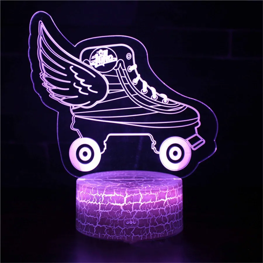 Светодиодный ночник 3D USB акриловая панель спортивная красочная Новинка Светодиодный прикроватный светильник GY045 пульт дистанционного управления креативный ночной Светильник