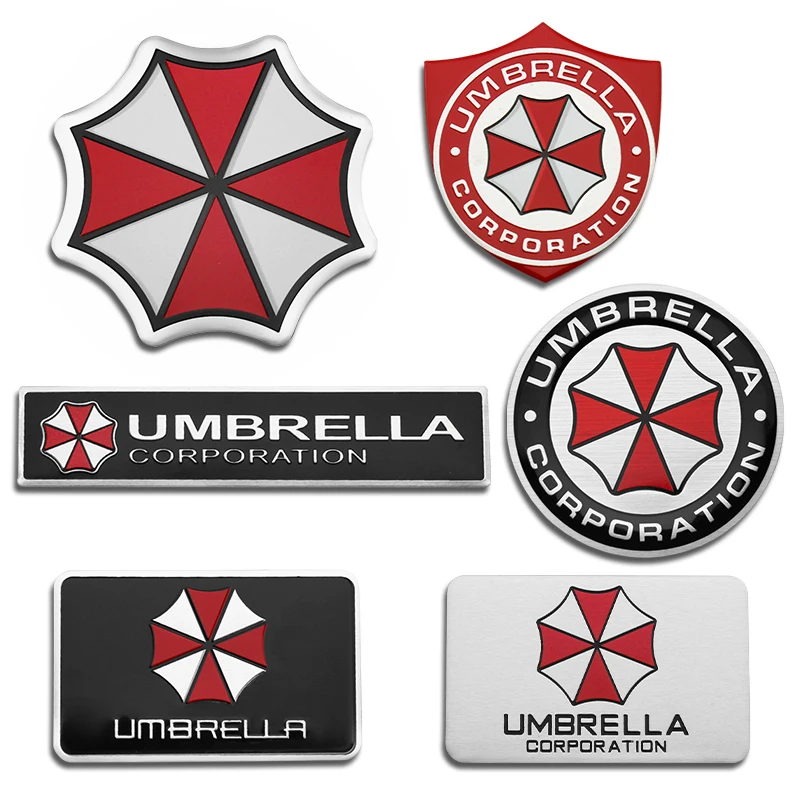 Car Styling 3D Lega di alluminio Ombrella Corporation Adesivi per auto Decalcomanie Decorazioni per emblemi Distintivo Accessori auto - immagine 3