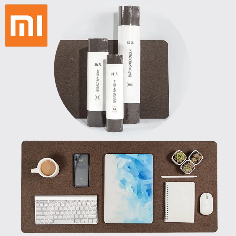 

New Xiaomi Big Large Thick Cork Mouse Pad Computer Waterproof Desk Pad Laptop Oak Material Oil Resistance Mouse Pad For Office