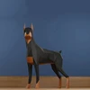3D Doberman Dog Pinscher Three-dimensional Paper Model DIY Handmade Creative Craft Puzzles Educational Kid Toy Living Room Decor 1