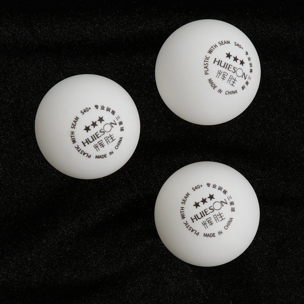 Lot 3 Table Tennis Ball, White, One Size - Perfect for Home Recreational Play & Professional Training