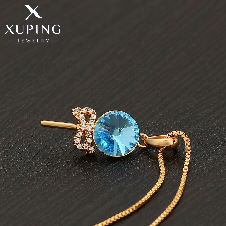 Xuping Jewelry Mode neue Charm-Kristall-Anhänger-Halskette in Goldfarbe 810661159 – Detail 18