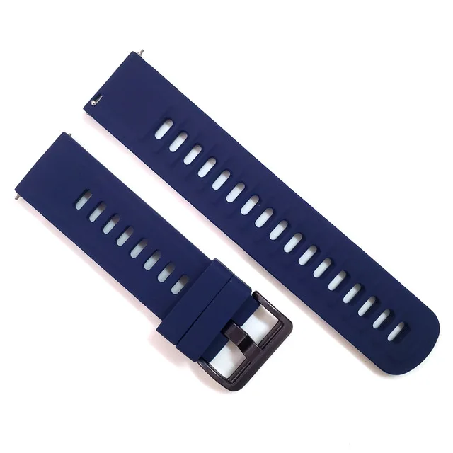 UEBN 20mm 22mm Silicone For HUAWEI WATCH GT 2 42mm 46mm Wrist Strap For HONOR Magic/GT2 Sport/Classic/Elite Edition watchband - Цвет ремешка: Navy Blue