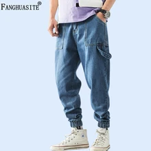 Осень, мужские джинсы, вареные, отбеливающие, удобные, высокое качество, джинсы, свободные, мягкие, повседневные, модные, весенние, мужские джинсы от Harlan FN51