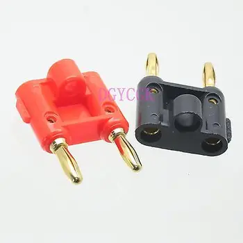 

DHL/EMS 100 set connector 4mm Dual Banana plug Binding Post Red & Black for speaker audio -h2