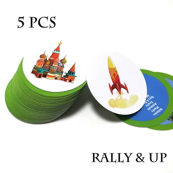 

5 pcs rally category up card game 121 playing cards monsters fun education board game for children party game dropshipping