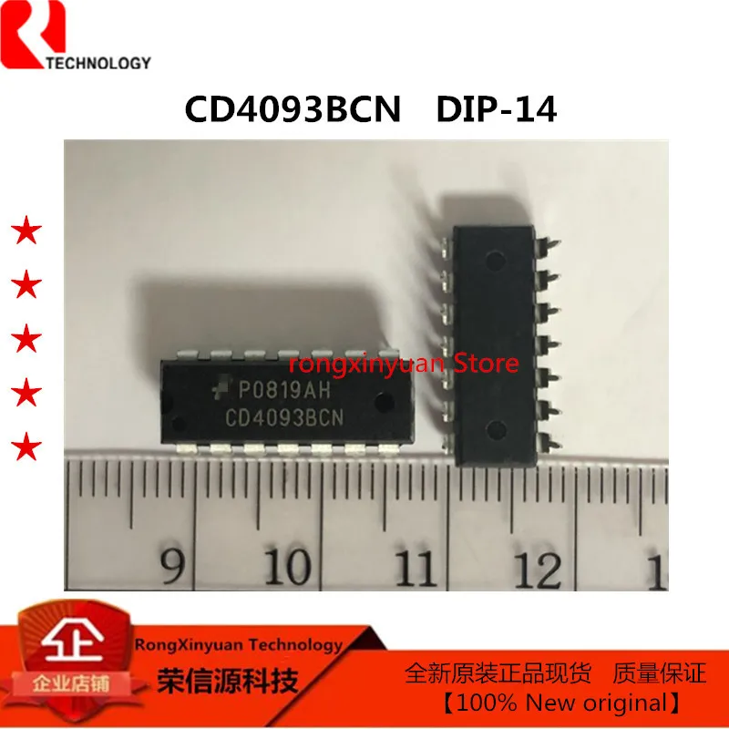 100% Новый оригинальный триггер NAND Schmitt 10 шт./лот cd4093+ CD4093 DIP-14 Quad с 2 входами |