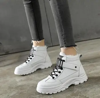 

fashion Thick Bottom Shoes Winter Platform Woman Snow Boots Plush Female Casual Sneakers women Snowboots Warm Shoes Fur booties