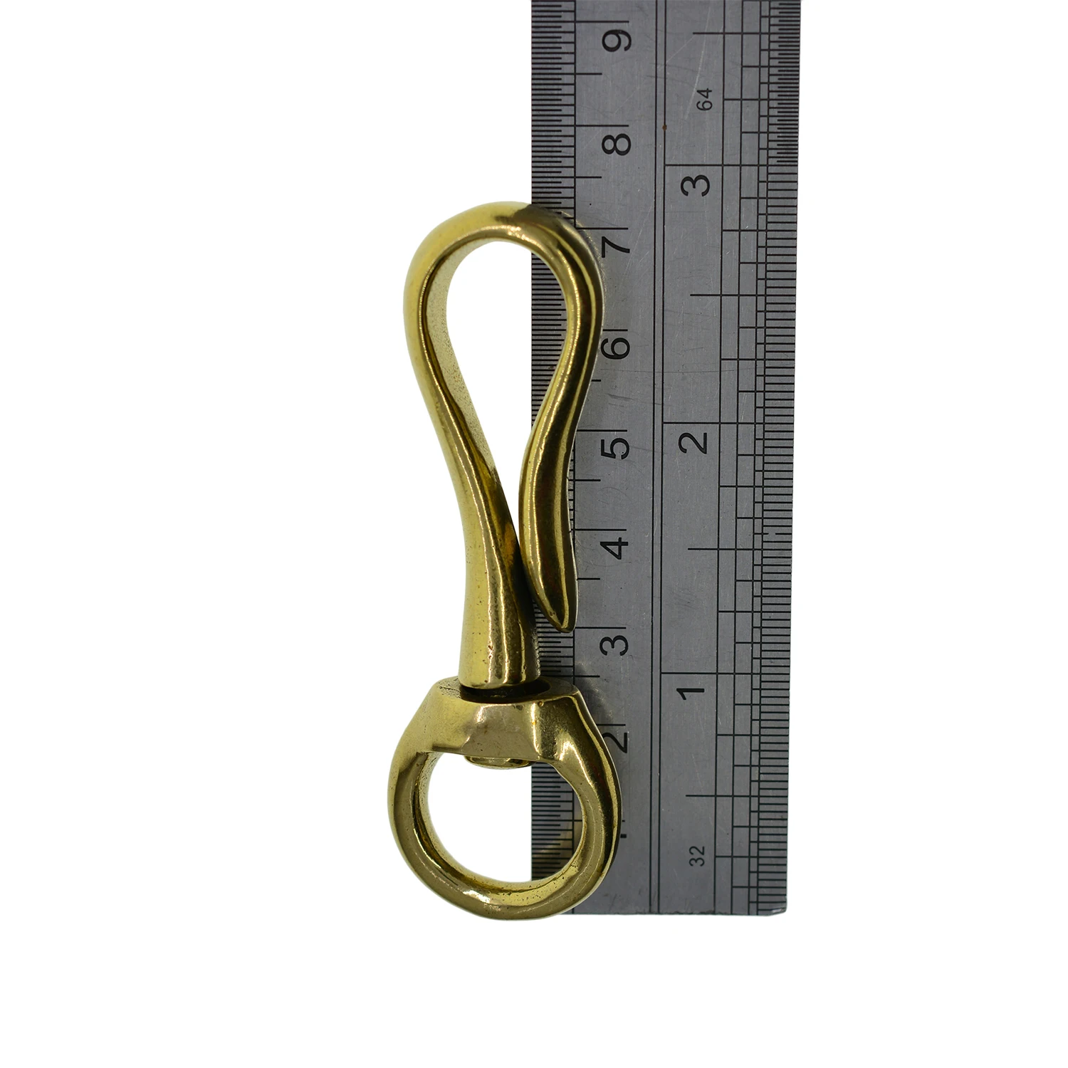 PATIKIL U-Shape Hook Keychain - Solid Brass, Silver Plated, Belt Clip For Keys & Accessories - View #9