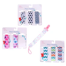 Ensemble de 3 Clips de sucette pour bébé, chaîne de sucette factice, porte mamelon pour enfants 