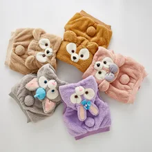 Осенне-зимний детский костюм с жилетом хлопковый жилет с рисунком животных для маленьких мальчиков и девочек пальто на спине Duffy Bear