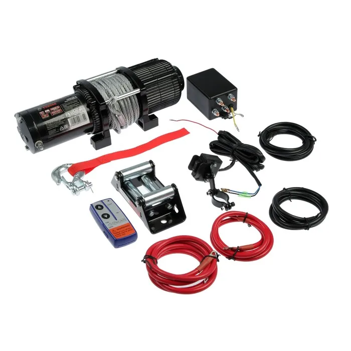 Лебедка электрическая TUNDRA 12/24V 4000 lb (1.8 т) 1.7 л.с. до 6 м/мин 5.5 мм х 10 м | Инструменты