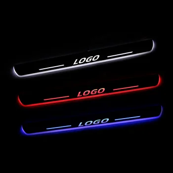 

For Toyota Corolla 2007 - 2020 Acrylic Moving LED Welcome Pedal Car Scuff Plate Pedal Door Sill Pathway Light