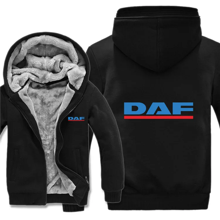 as picture DAF грузовики толстовки мужские пальто на молнии флис утолщаются DAF толстовка одежда для мужчин - Цвет: as picture