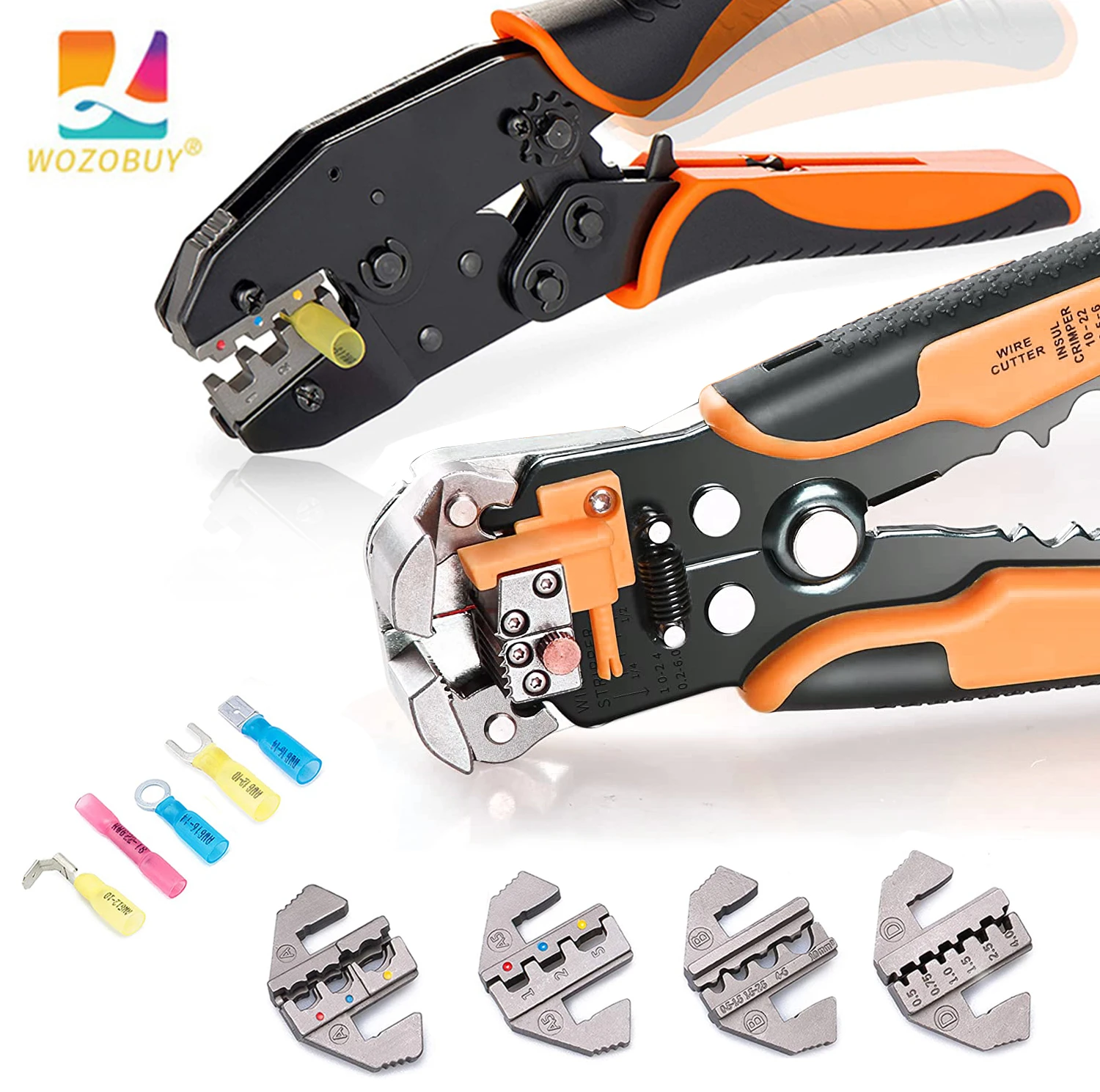 WOZOBUY Wirefy Crimping Tool Set Ratcheting Wire Crimper For Heat