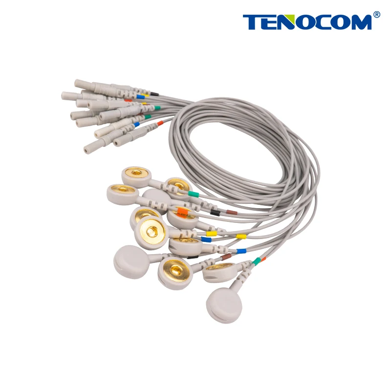1pcs ECG Electrode Line Button Type Electrode Wire SNAP Cable