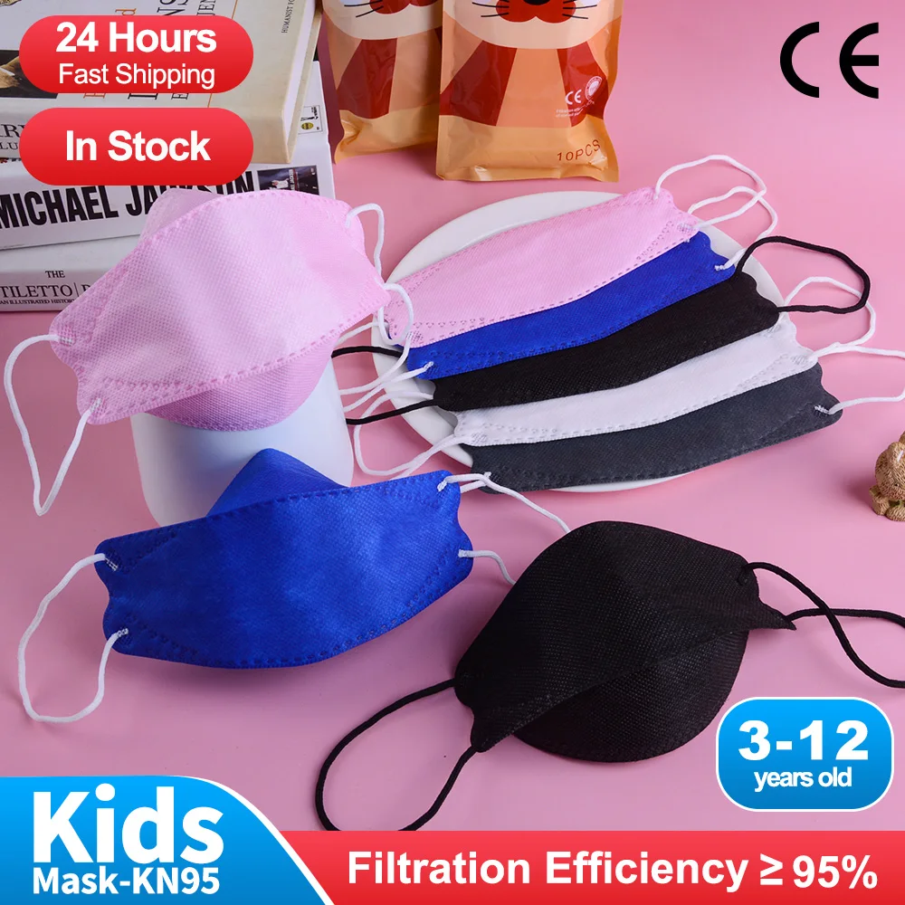 Ffp2mascarilla facial coreana para Niños, 4 capas, FPP2, KN95, FFPP2