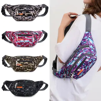 

Camo Waist Bag Waterproof Unisex Nylon Waist Fanny Packs Casual Chest Bags Bum Bag Packs Women Men Chest Crossbody Bag 2020