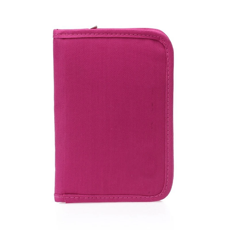 

Women Multifunctional Canvas Clutch Bag Wallet Card Passport Holder Rose Red
