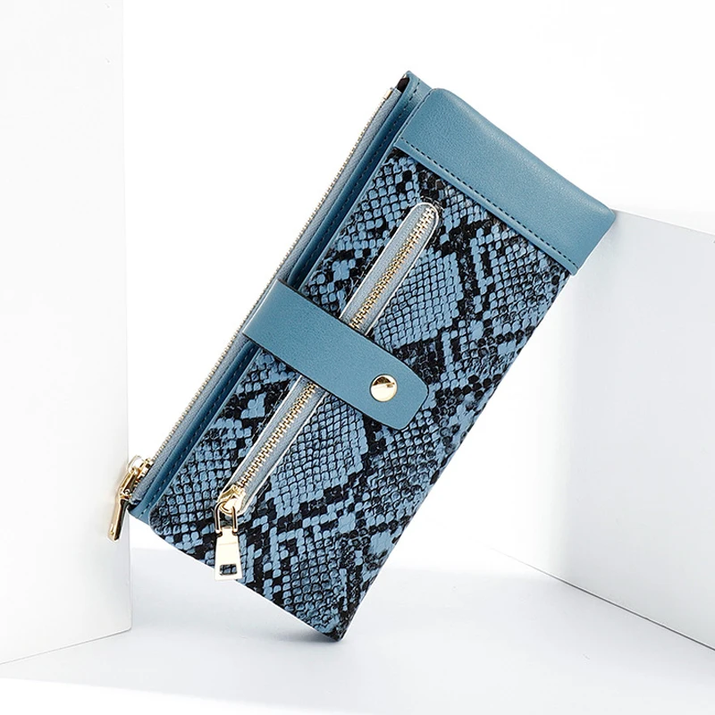 Новинка 2019 женские кошельки со змеиным узором карман для монет держатель карт