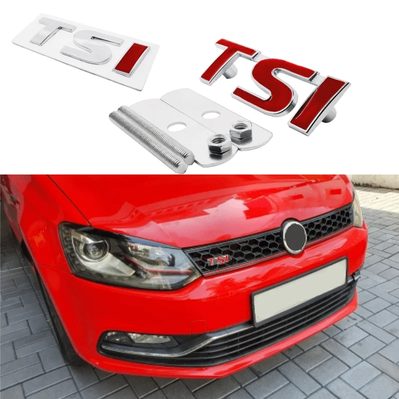 Наклейка TSI на переднюю решетку автомобиля для vw Volkswagen Polo Golf 5 7 Tiguan Passat b5 b6 Jetta Bora