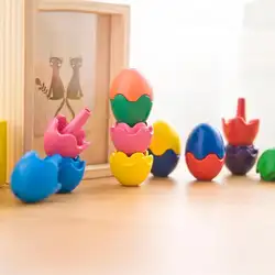 9 цветов в форме яйца Детские восковые мелки для рисования стекируемые ручки каракули игрушки новые