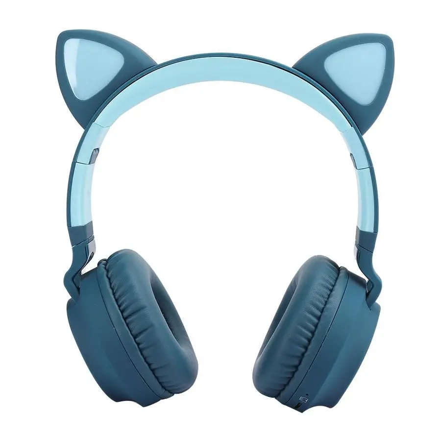 Cat Ear Bluetooth 5 0 Headphones LED Noise Cancelling Young People Kids Cute Headset Support Memory Card auriculares