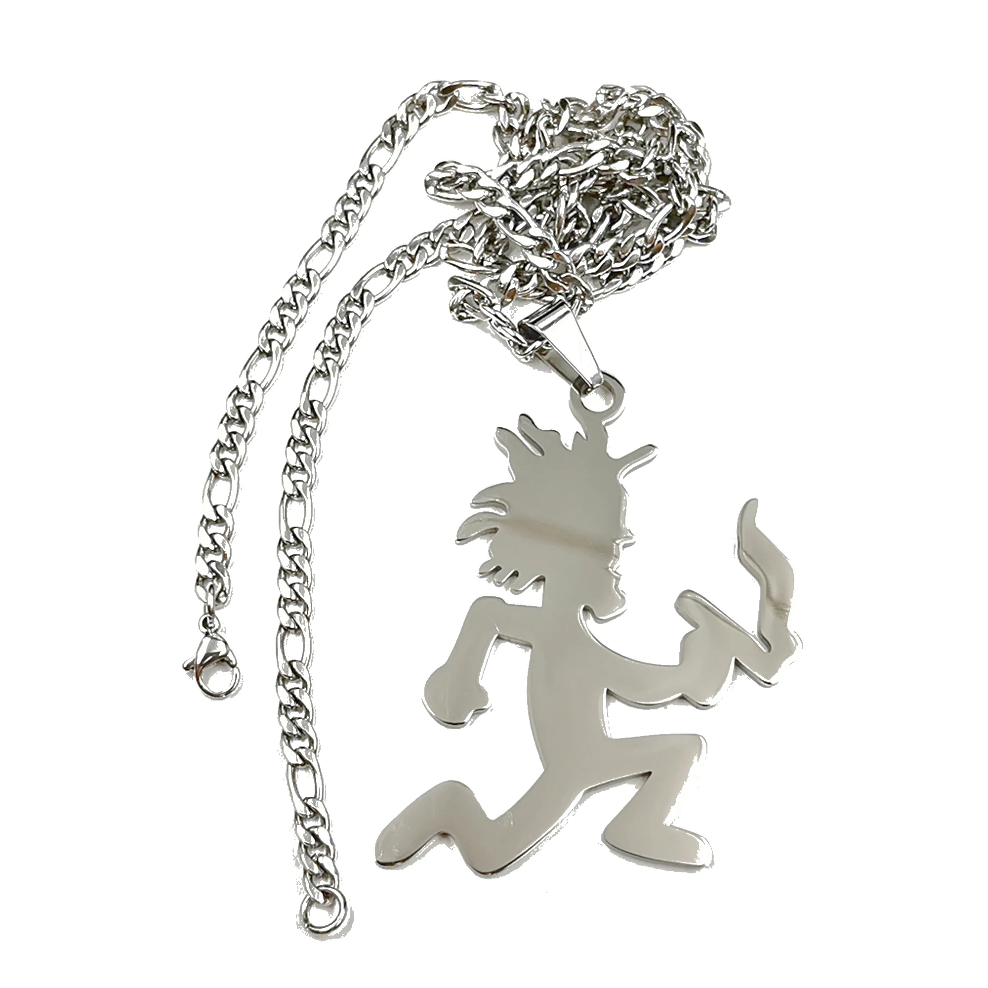Chapter 17 Ouija Macc Juggalo Pendant Necklace - Stainless Steel Hatchetman With Figaro Chain