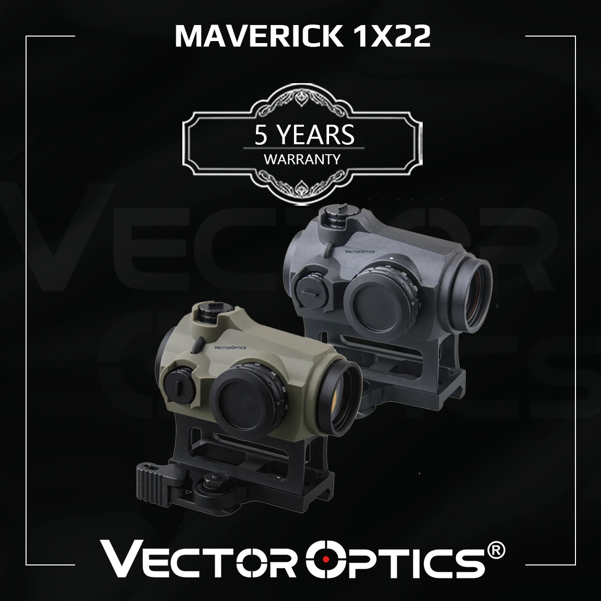 Vector Optics Maverick Gen3 1x22 Red Dot Scope Optic Sight Hunting