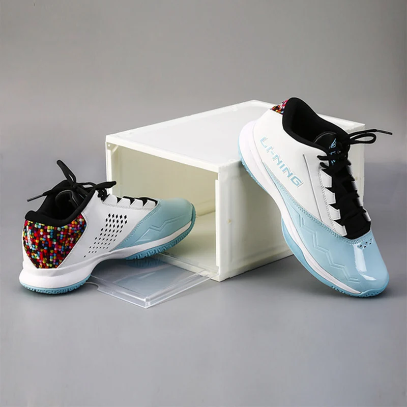 

Fashion Basketball Shoes Storage Box Large Capacity Shoe Cabinet Drawer Stackable Shoe Box Transparent Storage Box Plastic Envir
