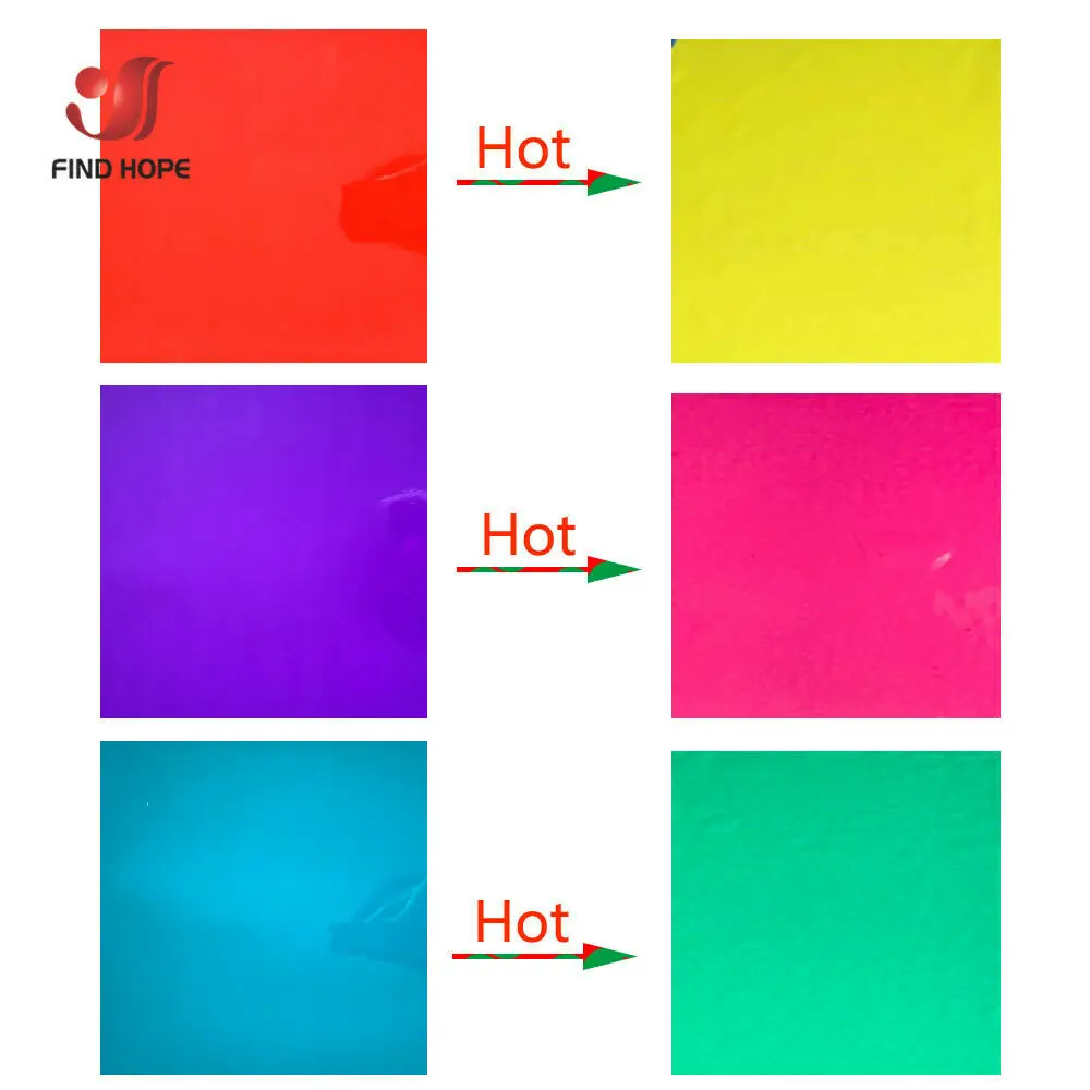 Hot Sensitive Color Changing Vinyl Permanent Vinyl Colors for All Kinds of Cutting Machines or Stickers Decals Cup Water Bottles
