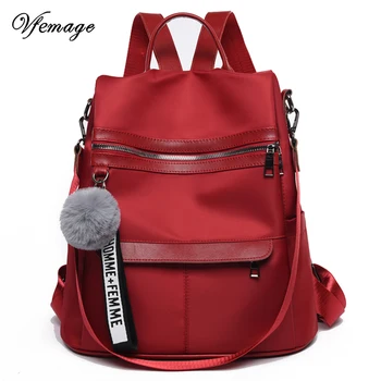 

Vfemage 2019 Anti Theft Backpack Women Bags Multifunction Female Backpack Ladies School Bags Bookbag Hair Ball Sac a Dos Mochila