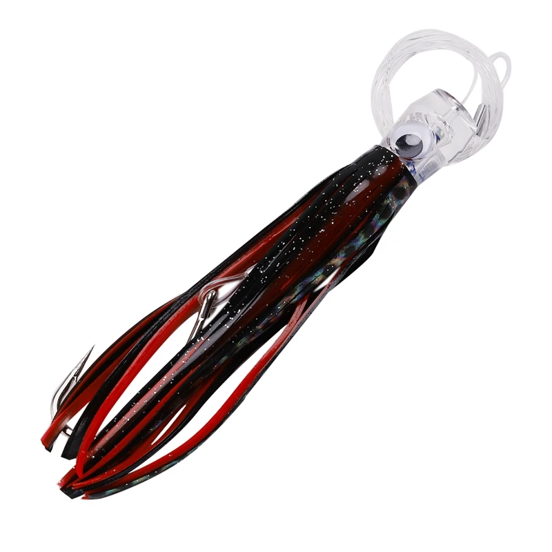 

6Pcs 6 Inch 16.5cm Marlin Tuna Trolling Lures with Mesh Bag Resin Head Trolling Skirts Lure Big Game Trolling Fishing Bait Pesca