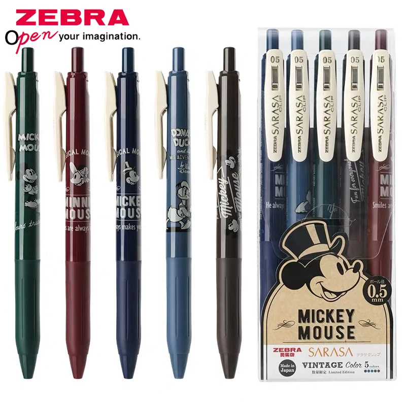 5Pcs Japan ZEBRA JJ29 DS2 Retro Color Gel Pen Limited Edition 0.5mm