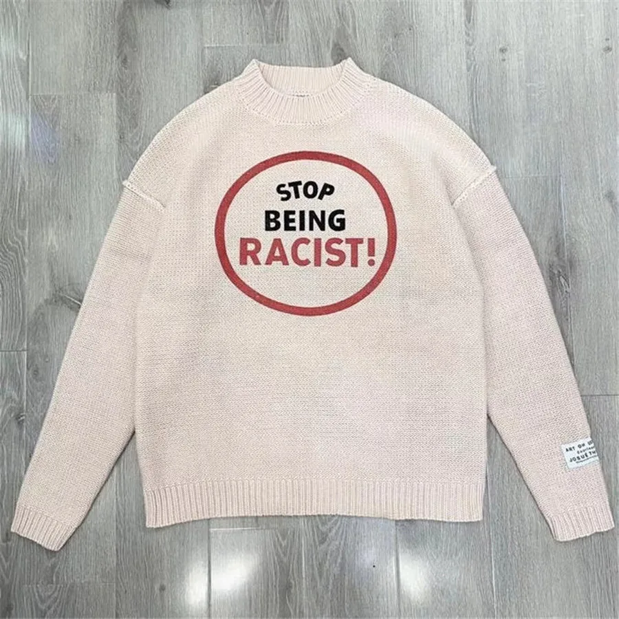 

Autumn Winter Double-sided Loose Knitted Sweater Woman High Quality Crewneck Vintage Wool Loose Solid Color Sweater