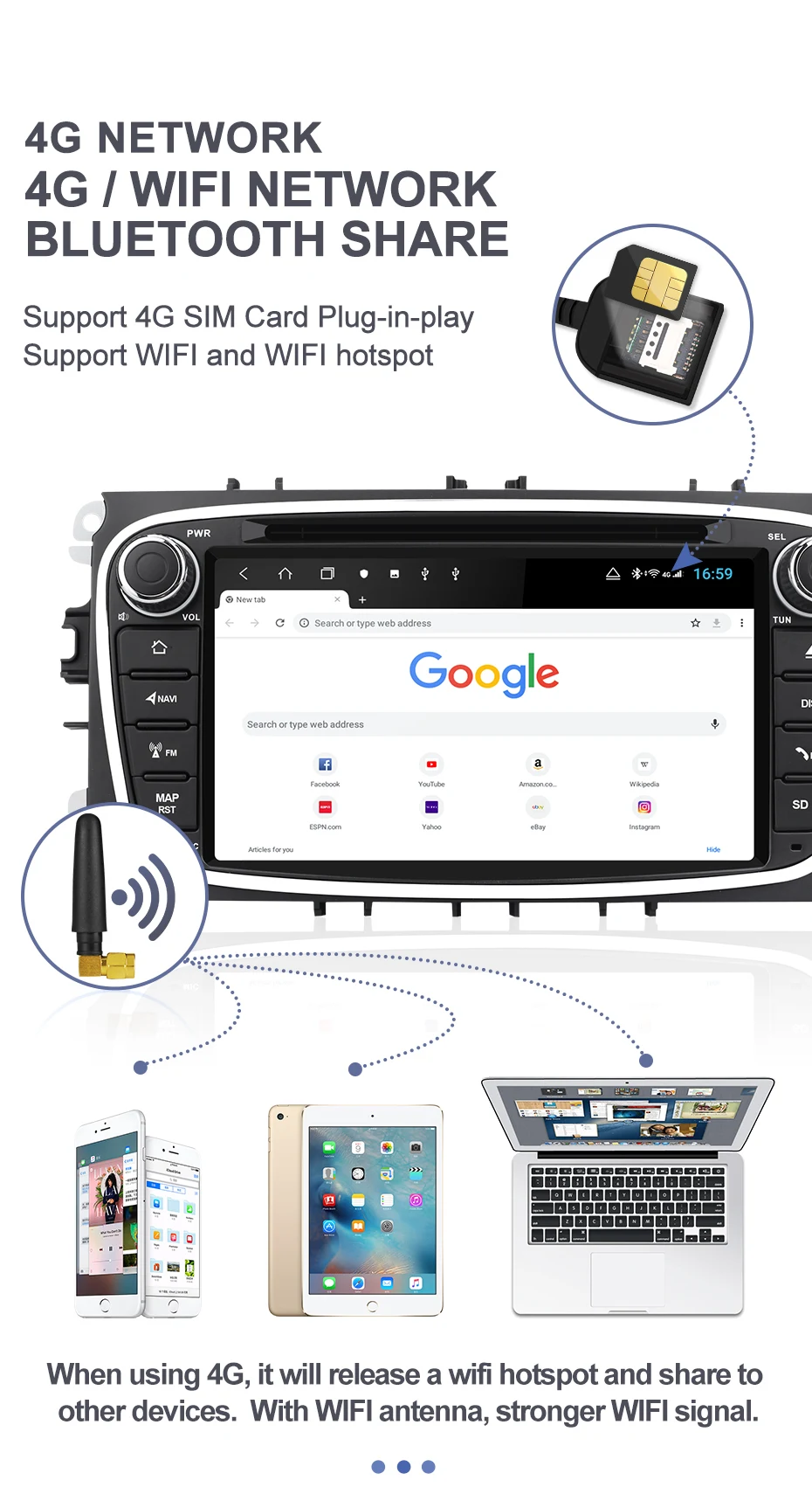 Cheap Isudar H53 Android 2 Din Autoradio For FORD/Focus/Mondeo/S-MAX/C-MAX/Galaxy Car Multimedia Player GPS 8 Core RAM 4G 64GB DSP DVR 10