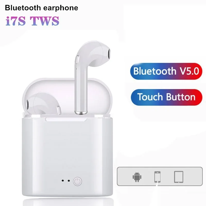 

Wireless Bluetooth Earphone sport Stereo Earbud Bluetooth Headset with Charging Pod for All Smart Phone Auriculares I7s TWS