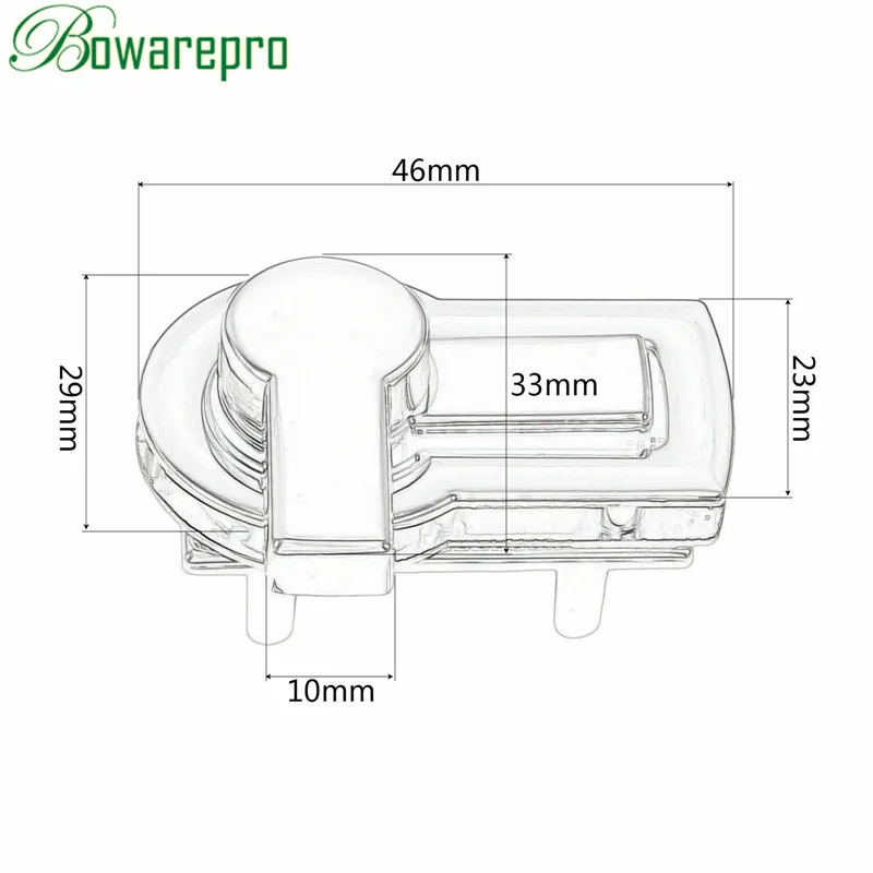 Bowarepro DIY металлическая застежка Поворотная Блокировка замка для DIY сумки Сумка кошелек фурнитура застежка детали для сумок аксессуары 46 мм