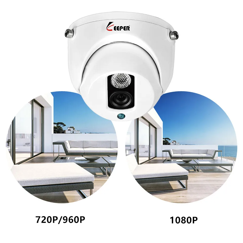 Keeper 2.0MP 1080P аналоговый AHD Sony IMX323 видеонаблюдение Vandalproof камера видеонаблюдения в помещении Безопасность Купольная камера IR Cut