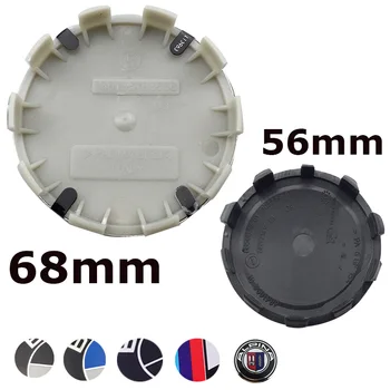

100pcs 68mm 56mm white blue10 pin Car Wheel Center Hub caps Rim Caps Covers Emblem Badge for BMW 1 3 5 7 X3 X5 M3 M5 36136783536