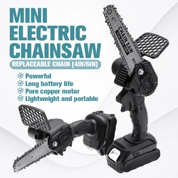 Mini scie à chaîne sans fil Portable 18V, 6/4 pouces, outil électrique de jardinage, travail du bois avec batterie Makita 