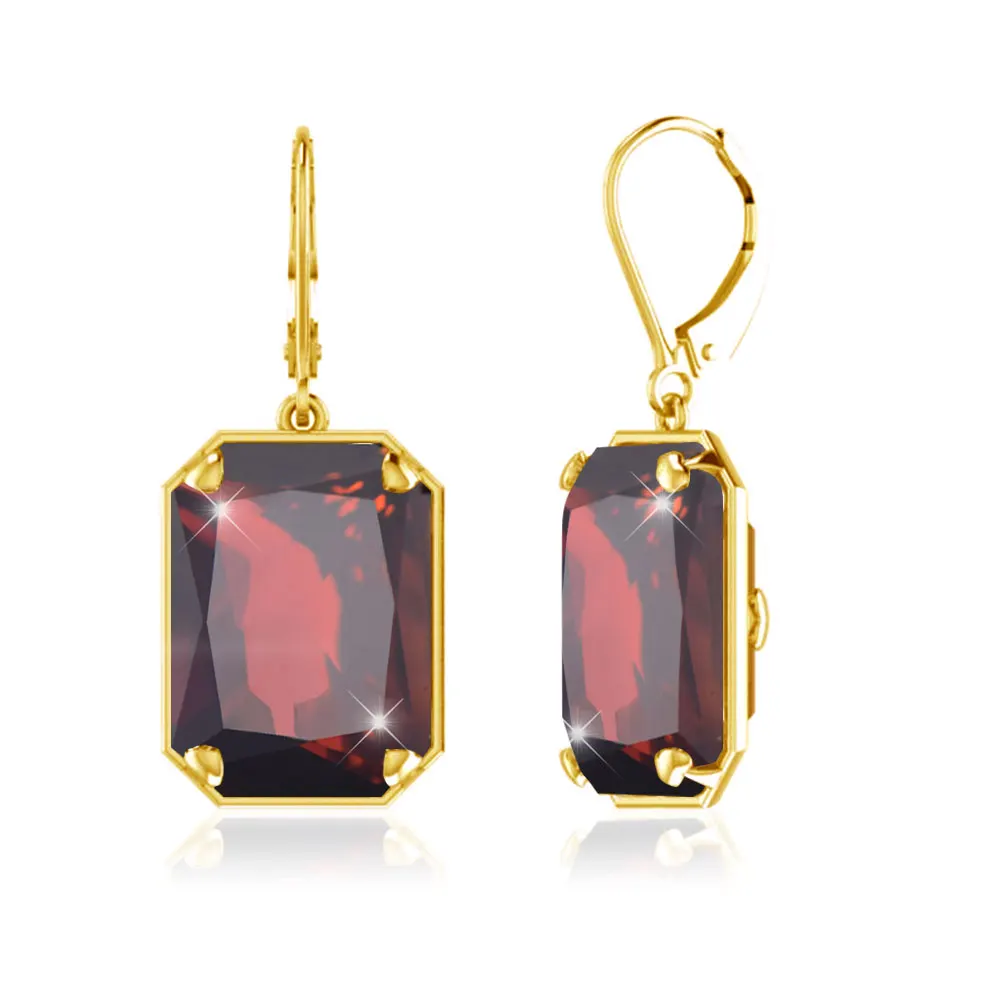 

Szjinao dropshipping 2019 earrings for women gold long Jewelry Aquamarine 925 Sterling Silver Earrings