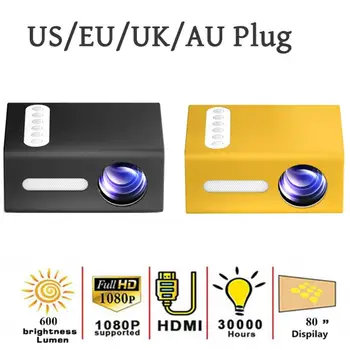 

Projector T300 LED Mini Projector 480x320 Pixels Supports 1080P HDMI USB Audio Portable Projector Home Media Video Player