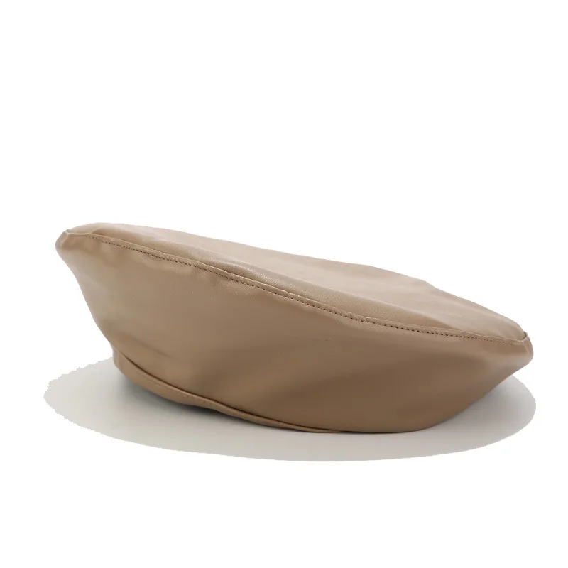 Брендовый модный фетровый берет из искусственной кожи женская шапка шапочка для