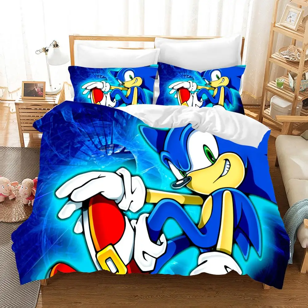 

Cartoon Game Character Microfiber Duvet Cover Set Kid Home Bed Linen Set 2/3PCS Twin Full Queen King Szie Bedclothes Bedding Set