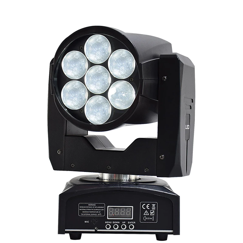 wash moving head Лира луч светильник 7x12 Вт RGBW 4in1 светодиодный движущийся головной светильник с переменным фокусным расстоянием движущийся световая головка вечерние светильник DMX dj диско этапа светильник - Цвет: wash moving head